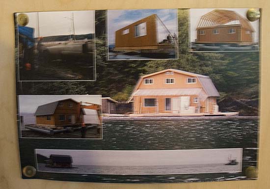 Construction of floating cabin